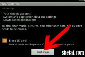 Reset Android Phone Step 4