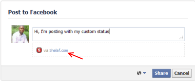 Post Custom Status to Facebook