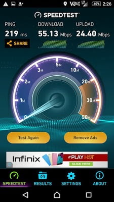 ntel speed test