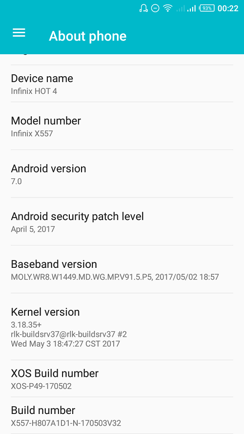 Android 7 for hot4