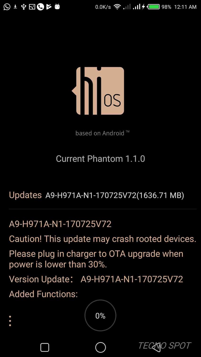 Phantom 6 Plus nougat update