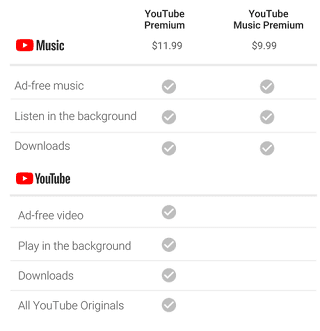 Youtube music n video premium