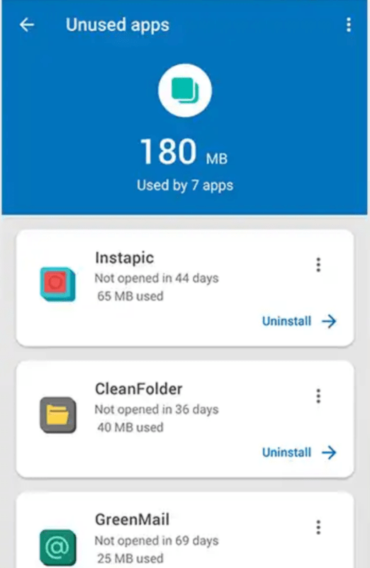 unused apps