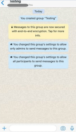 whatsapp send message setting