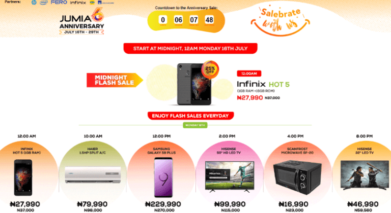 jumia-6th-celebration-day1-flash-sale