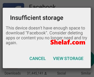 insufficient storage issue on android