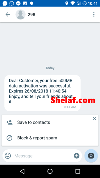 MTN Free Data of 500mb