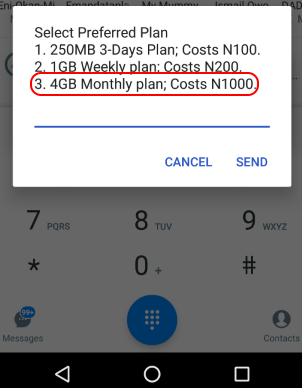 MTN 4GB for 1k