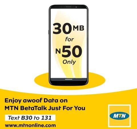 mtn 30mb for N50