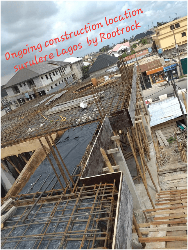Root Rock Services ongoing construction located at Surulere Lagos