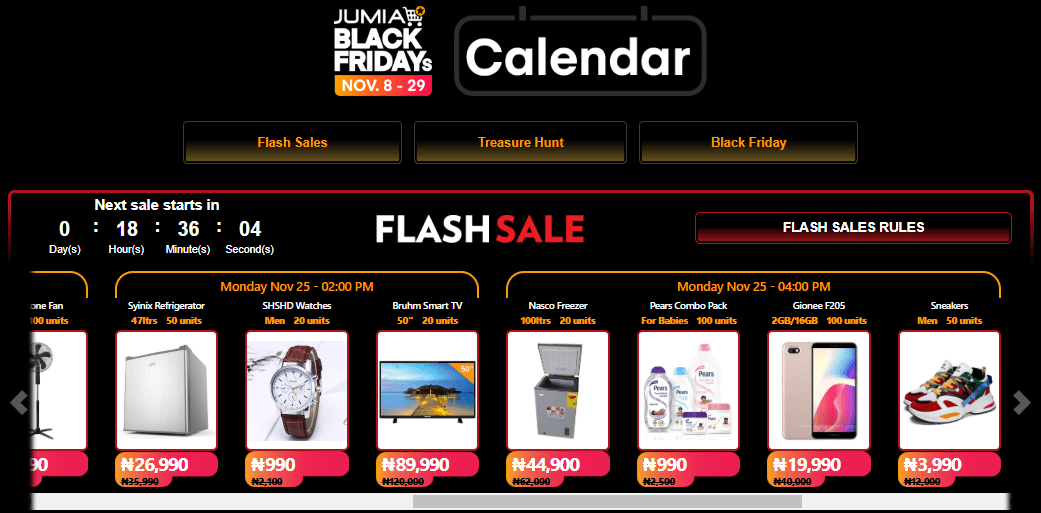 jumia 2019 black friday flash sales