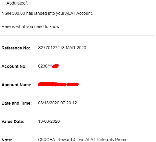 Alat referrals reward