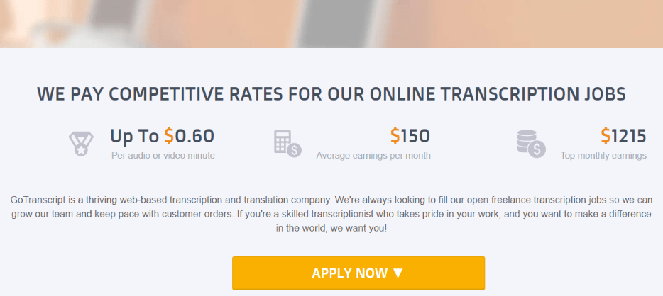 Make money online with GoTranscript