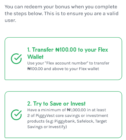 Piggyvest app flex wallet