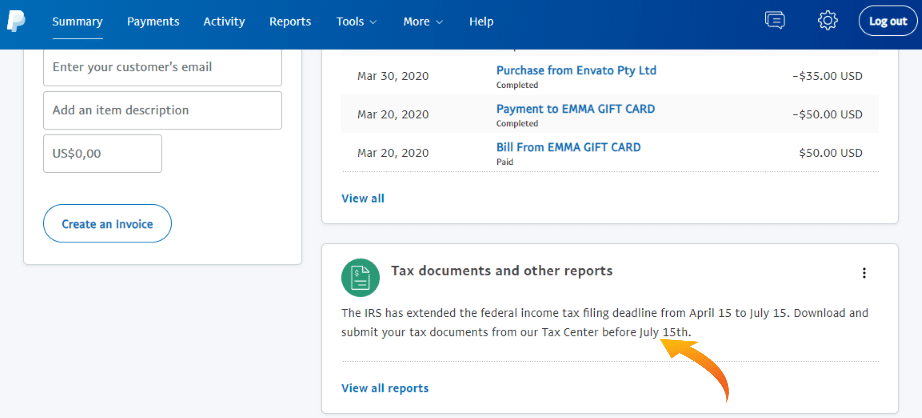 south africa paypal requesting for tax documents