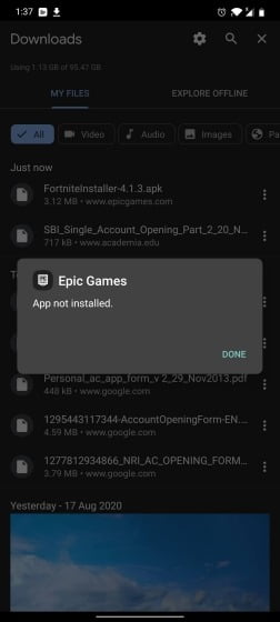 epic game not install issues