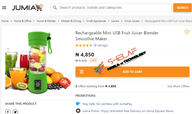 rechargeable blender at jumia