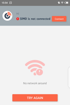 Simo app connection