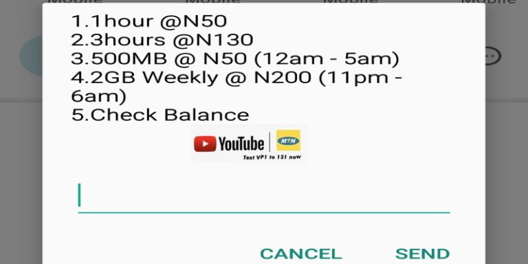 MTN YouTube Plan