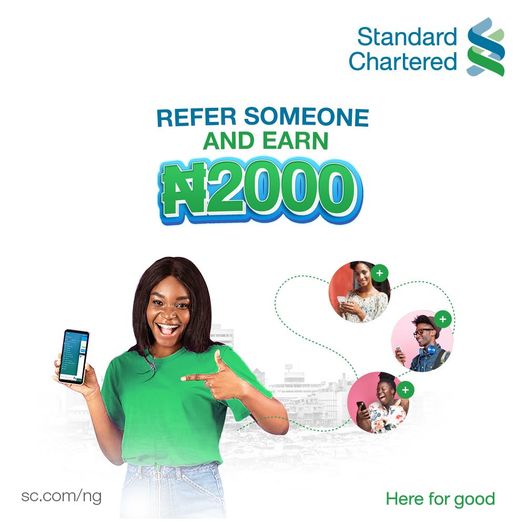 standard chartered bank refer and earn