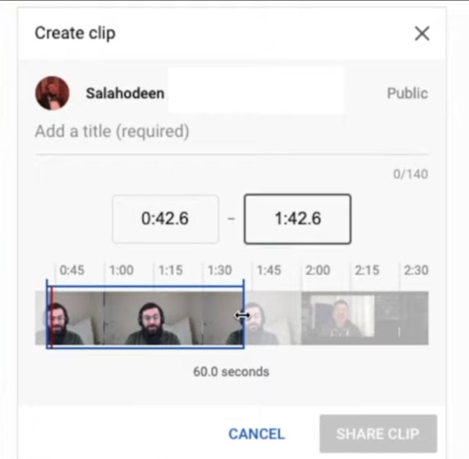 Youtube Share Clip