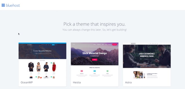 start a blog wordpress theme on bluehost