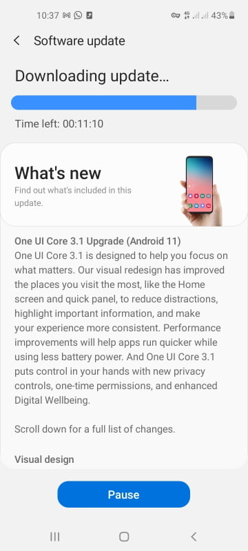 Android 11 One UI Core 3