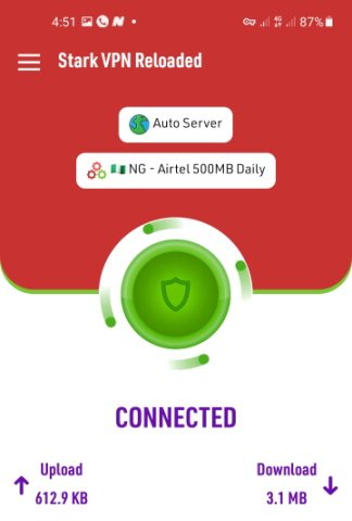 Airtel unlimited browsing with stark vpn reloaded