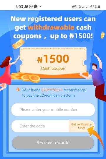  lcredit loan app referral reward