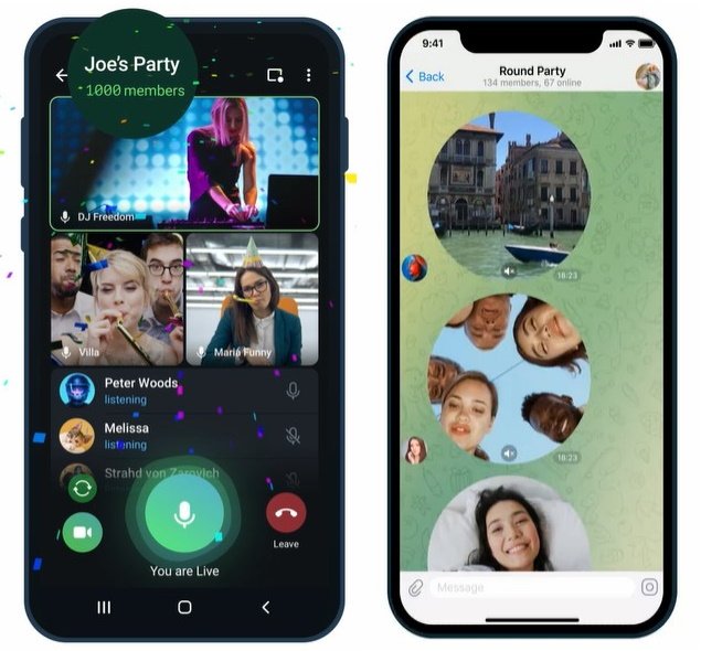 Telegram Group Video Calls with up to 1000 Viewers