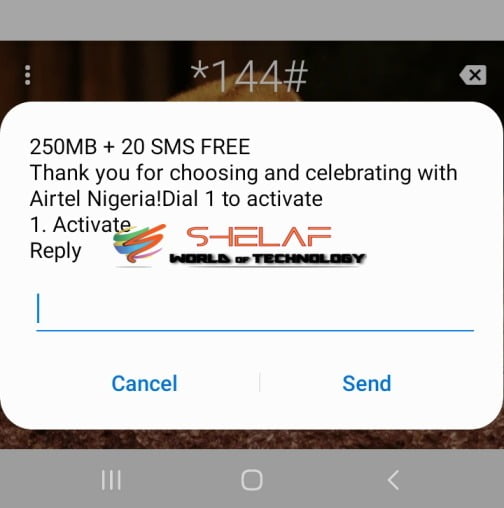 Airtel Anniversary 250mb and free sms