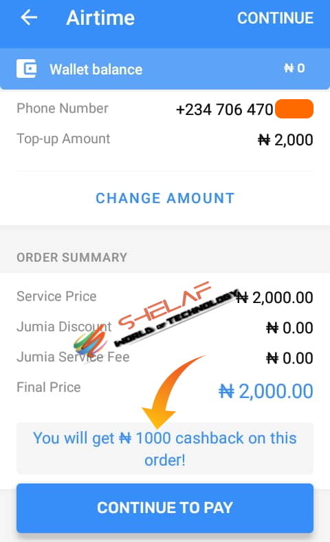 JumiaPay 50 percent cashback voucher