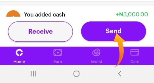 chipper cash app send button