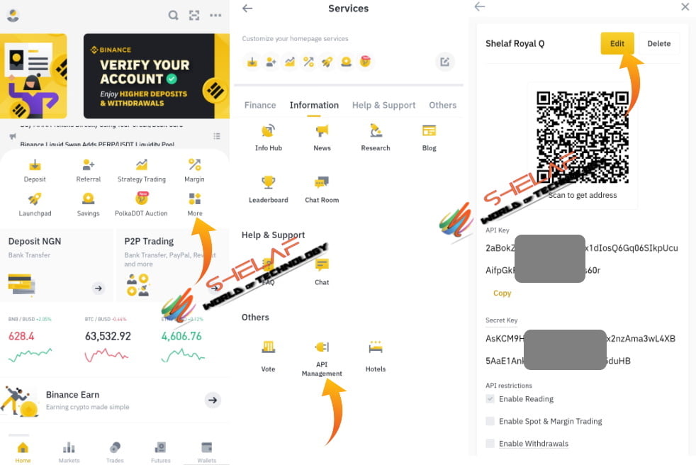 Binance API bind with Royal Q