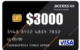 Access Bank VISA Signature ATM Card