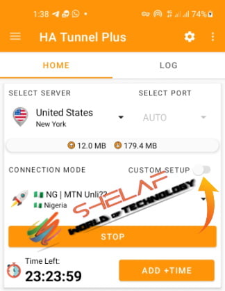 Free browsing with HA Tunnel Plus Custom Setup