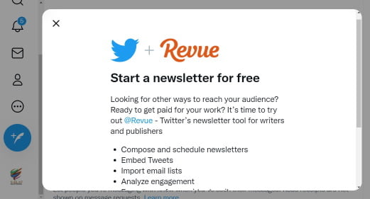 Make Money with Twitter through Revue Newsletter