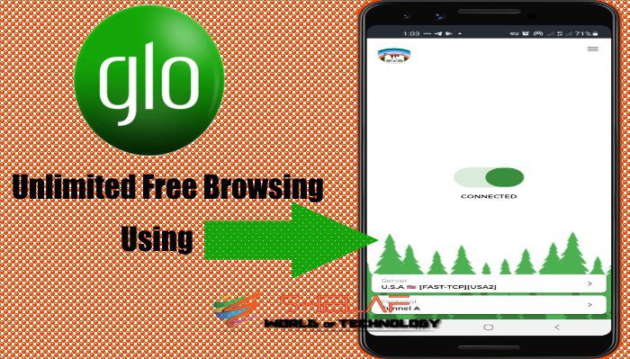 Glo Unlimited Free browsing with Tunnelcat vpn
