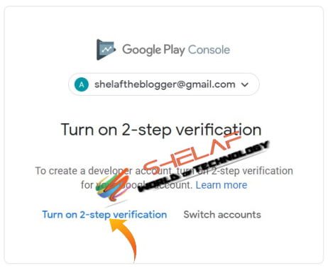 Google play console set up 2 step verification