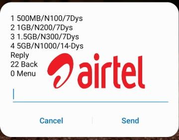 airtel data plans available under Airtel My Offer