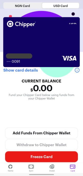 Fund Your Chipper USD Virtual Card