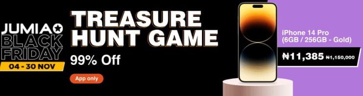 Jumia Black Friday 2022 treasure hunt game
