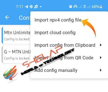 napsternetv import config file for MTN Unlimited Free Browsing