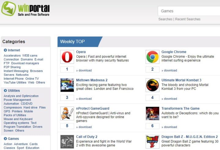 winportal free software download sites with crack