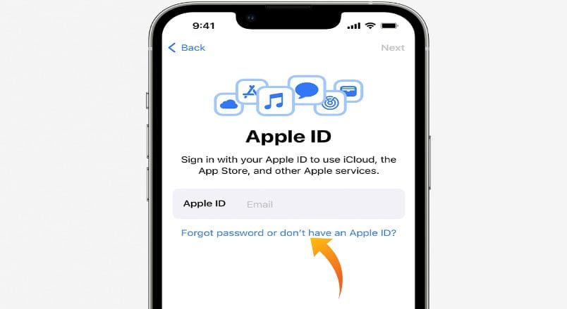 Apple ID create on iPhone