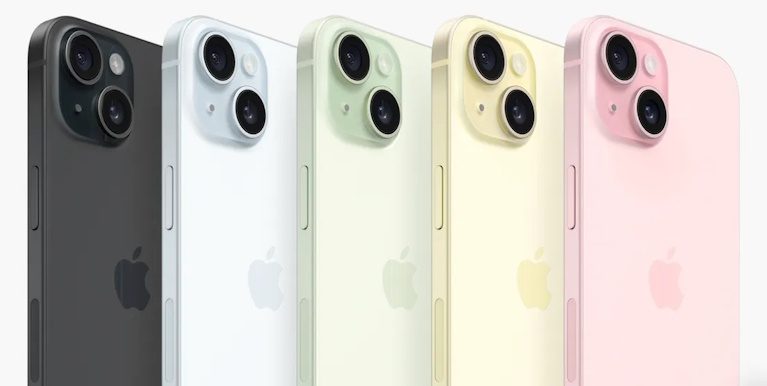 The colors of the iPhone 15 line