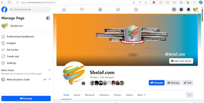 Shelaf Facebook Business Page