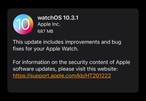 watchOS 10.3.1