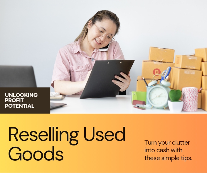 Online work at home via Reselling used goods