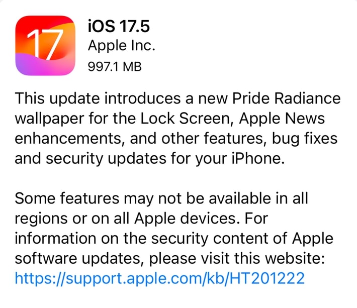 iOS 17.5 Update